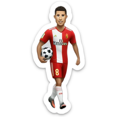 Ronaldo qui porte un ecureuil sticker