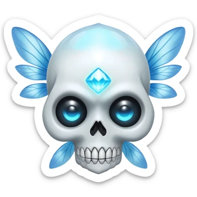 White Fairy-like Tropical Duskull-Digimon-extraterrestrial sticker