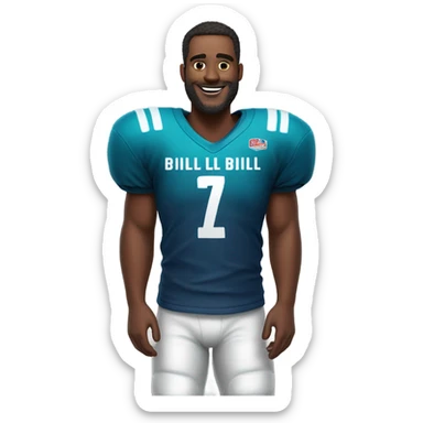 Fat man bills jersey sticker