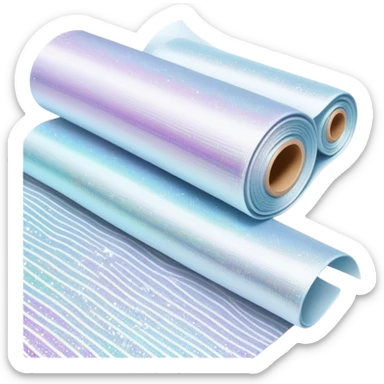 roll of fabric with sparkles and digital pattern, smart fabric, high-tech textile roll sticker