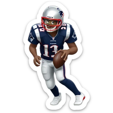 new england patriots quarterback with white socks sticker