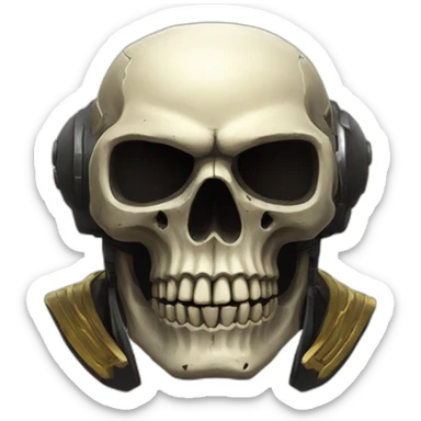 Helldivers Skull Admiral sticker