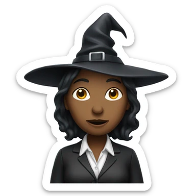 witch who works an office job sticker