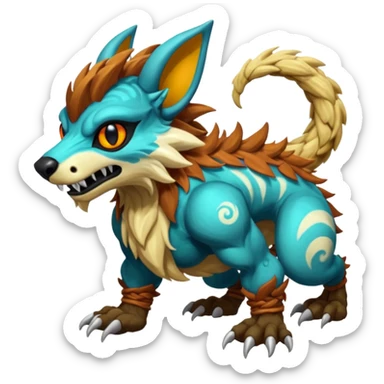 Vernid-Protogen-Grem2-Wickerbeast-Bagbean-animal-fusion-hybrid-creature sticker