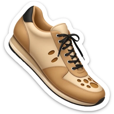 3D Apple-style emoji of a shoe with a foot inside, stepping and showing a clear shoe print below.







 sticker