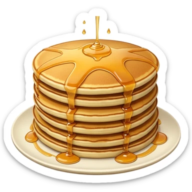 Pancakes with honey on top sticker
