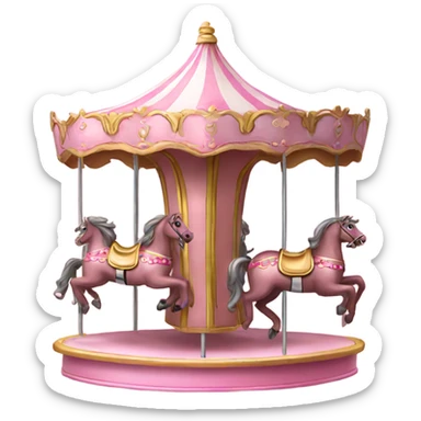 Pink carousel  sticker