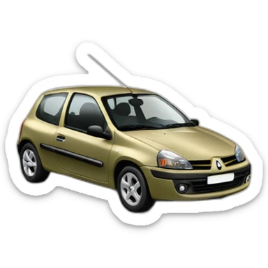 Renault Clio 2 Khaki sticker