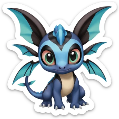 Meloetta-Noivern-Stitch-Toothless-Fakémon-creature-hybrid sticker