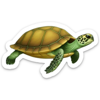 Tortue sur un écureuil sticker