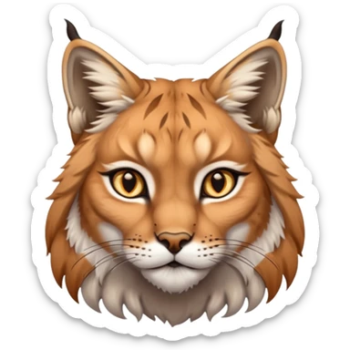 Eurasian Lynx in the snow beautiful aesthetic full image scenery sticker