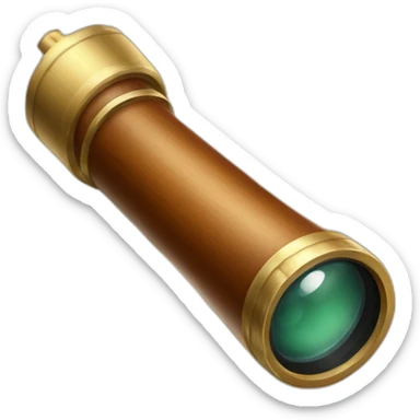 cartoon vintag spyglass sticker