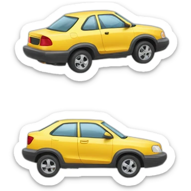 broken-down car sticker