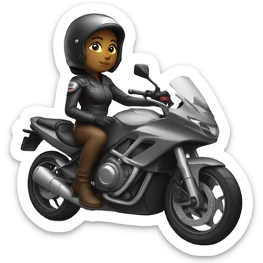 Motorbike woman  sticker