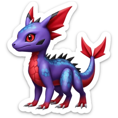  Cute Guilmon-Latias-Salandit-Umbreon-Fakémon-hybrid-creature (full body)  sticker