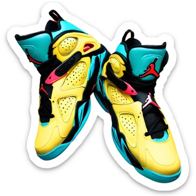 jordan 8 aqua sticker