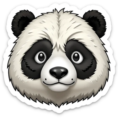 shredded panda with a cut off  sticker