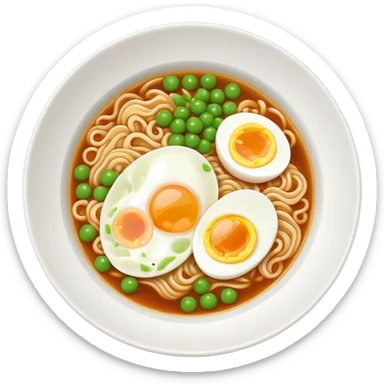 Ramen with peas sticker