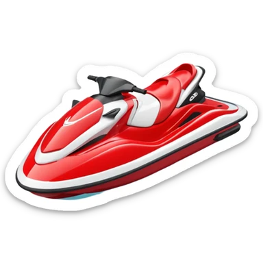 red and white jet ski sticker