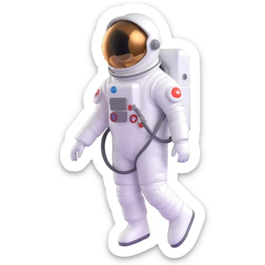 cosmonaut in space suit sticker