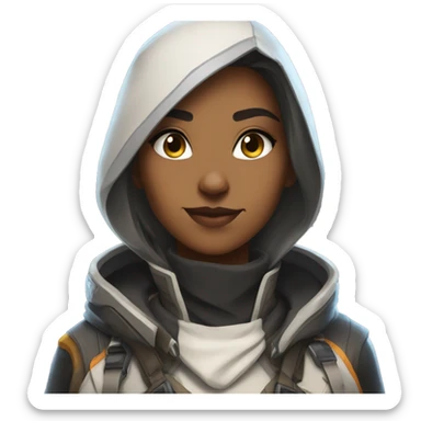 Overwatch's Ana wearing her default look sticker