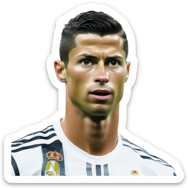 cr7 doing suii real face sticker