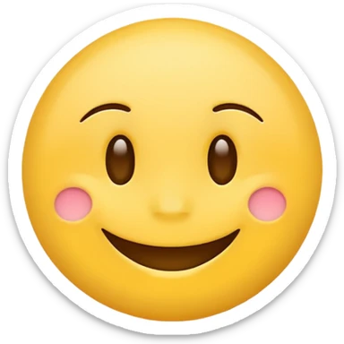 Create a hand drawn Smile reaction emoji for a new social media app sticker