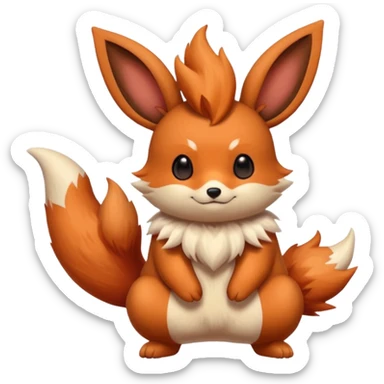 Teddiursa-Minccino-Flareon-fusion  sticker