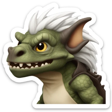 Brauner Kobold mit weissem Haar sticker