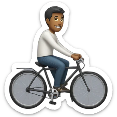 Man in a bicycle sticker