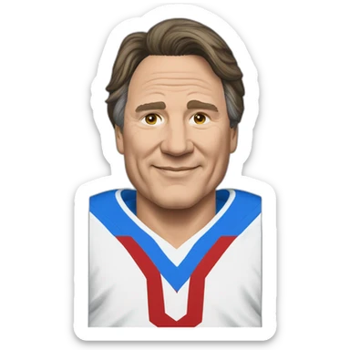 François Legault avec un chandail des Nordiques de Québec sticker