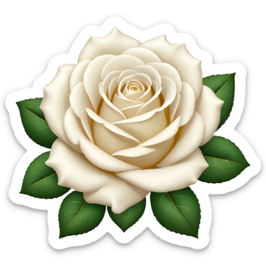 white roses only sticker