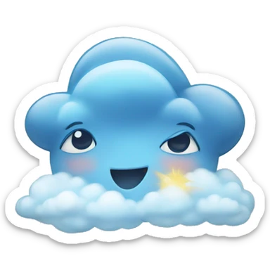rays from the cloud sticker
