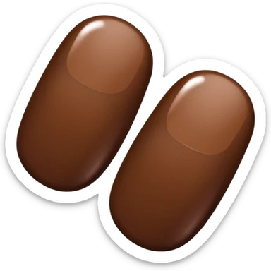 💅🏼 comme cet émoji, mais les ongles et le vernis en marron sticker