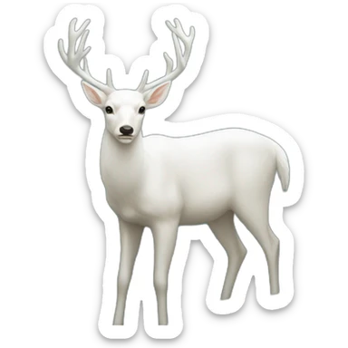 white deer see the sea sticker