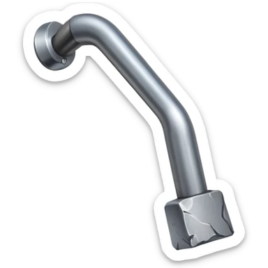 wall nail with flattened head and bent shaft, looks hammered sticker