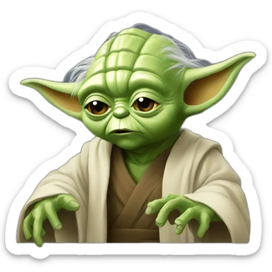 Yoda fait un Feur sticker