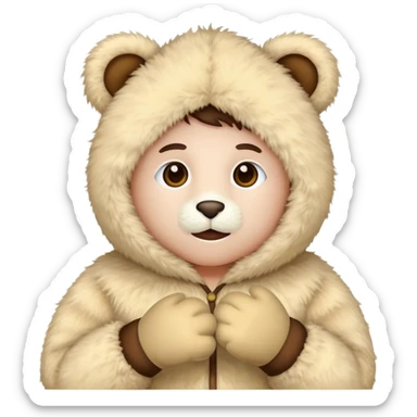 undercover stuffed animal person sticker