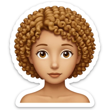 Uma personagem com o cabelo bem curto cacheado  sticker