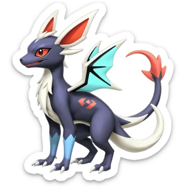 Salandit-Noivern-Umbreon-Silvally-fusion (full body) sticker