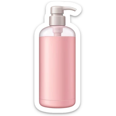 light pink and light brown shampoo bottle sticker