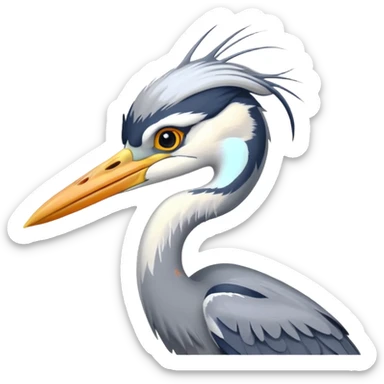 Grey Heron sticker