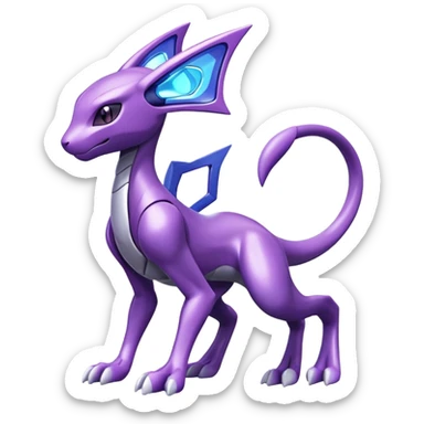 Miraidon-Genesect-Mewtwo-Fakémon-hybrid-creature (full body)  sticker