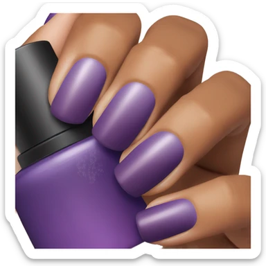 Light purple to dark purple ombré nail polish bottle sticker