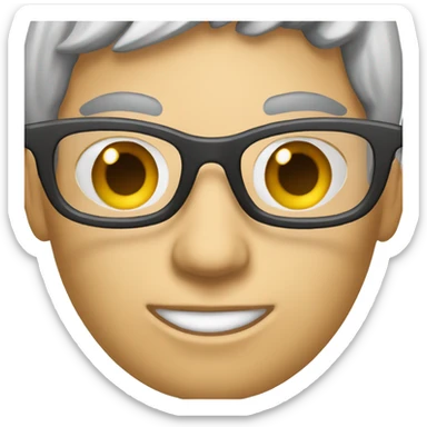 a text CAM4 in capital with font helvetica bold and wearing secretary glasses sticker