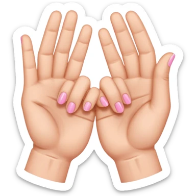 Hands where their pinky’s are wrapped around each other doing a pinky promise sticker