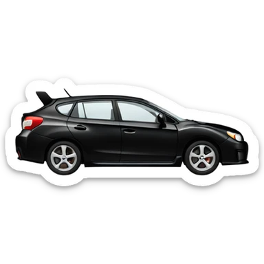 Black subaru Impreza 2010 sticker