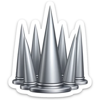 Metal spikes sticker