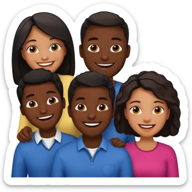 Foursome mmff emoji of black people enony sticker