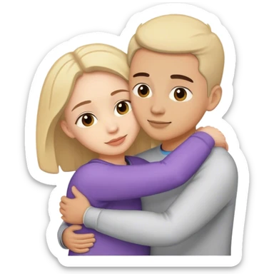 Me and my boy-friend Hug each  sticker